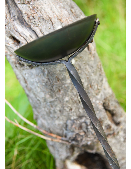 Osbert oil lamp in threaded wrought...