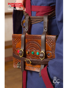 Adjustable medieval baldric to carry books on a belt 2