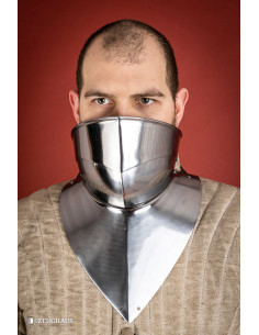 Articulated medieval gorget in mild steel (1450-1550)