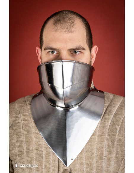 Articulated medieval gorget in mild...