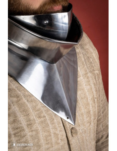 Articulated medieval gorget in mild steel (1450-1550) 2