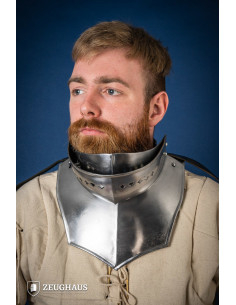 Gorget with Bevor in polished mild steel