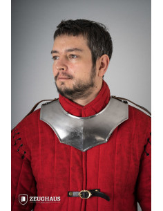 Medieval Avenger gorget in polished steel