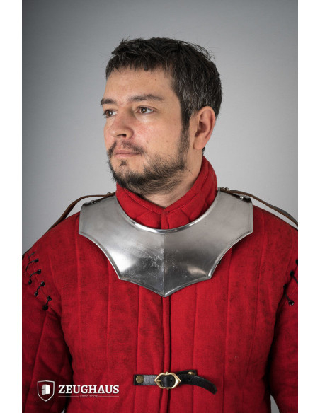 Medieval Avenger gorget in polished...