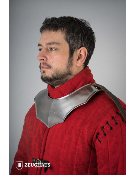 Medieval Avenger gorget in polished...
