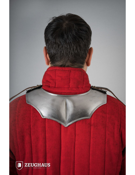 Medieval Avenger gorget in polished...