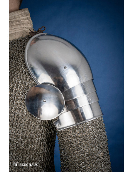 Medieval shoulder pads with polished...