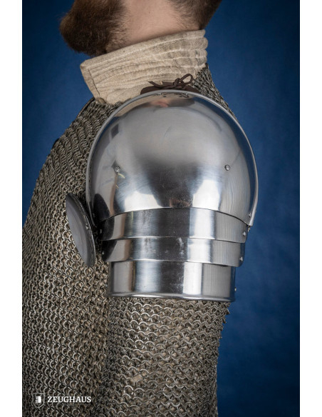 Medieval shoulder pads with polished...