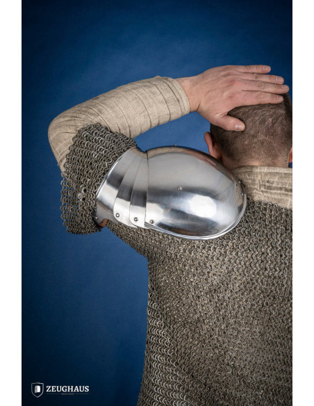 Medieval shoulder pads with polished...