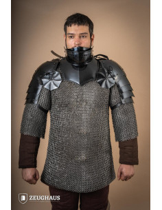 Shoulder pads and gorget armor pack (black finish)