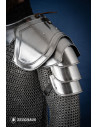 Pair of Medieval Warrior shoulder pads, polished finish