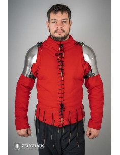 Medieval shoulder pads polished steel 14th century 2