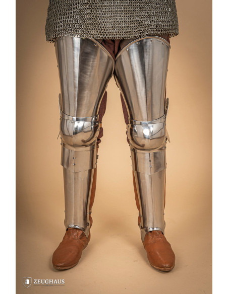 Legs for medieval armor in polished...