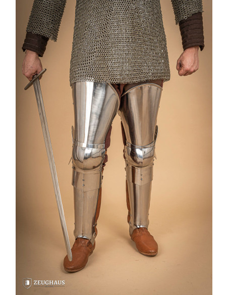 Legs for medieval armor in polished...