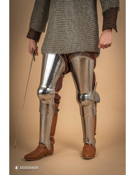 Legs for medieval armor in polished...