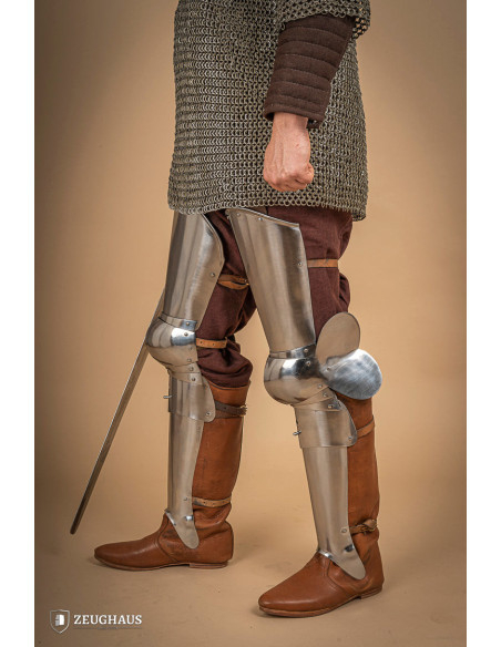 Legs for medieval armor in polished...
