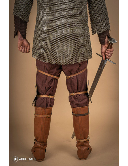 Legs for medieval armor in polished...