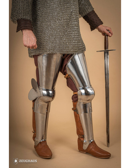 Legs for medieval armor in polished...