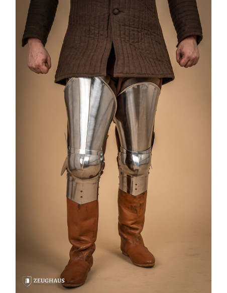 Legs for medieval armor in polished...