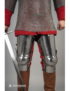 Medieval leg armor, 14th century