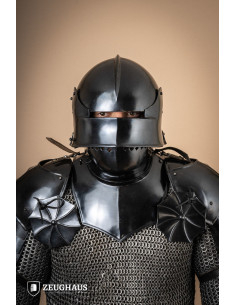 German Sallet helmet in burnished steel, 15th century 2