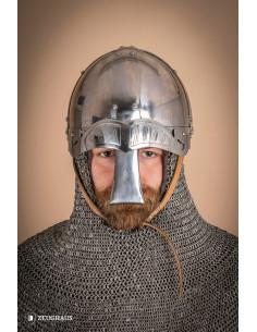 Viking Spangenhelm helmet in polished steel 2