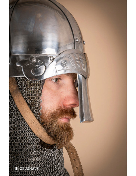 Viking Spangenhelm helmet in polished...