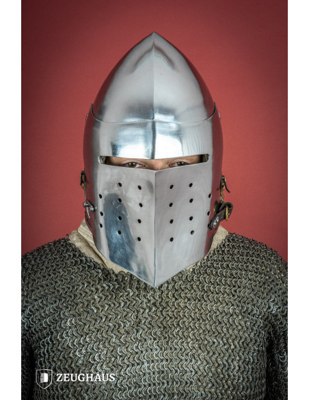 Medieval basin with full visor,... Medieval basin with full visor,...