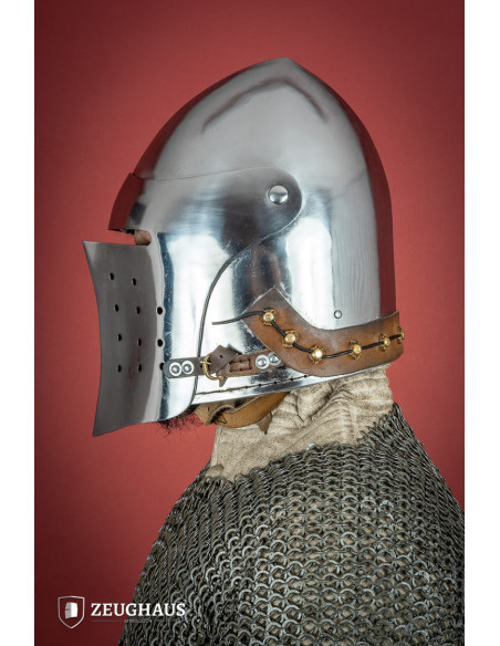 Medieval basin with full visor,... Medieval basin with full visor,...