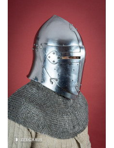 Sugar Loaf Templar Helmet with visor, polished finish 2
