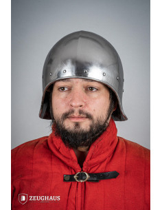Sallet-type open helmet, polished finish (1.6 mm.) 2