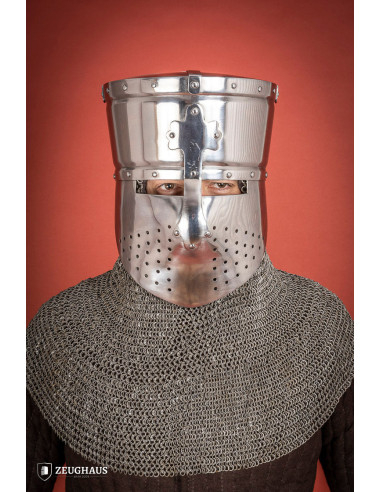 Early age crusader helmet, polished finish (1.6 mm.)