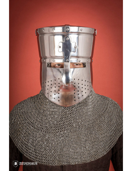Early age crusader helmet, polished...