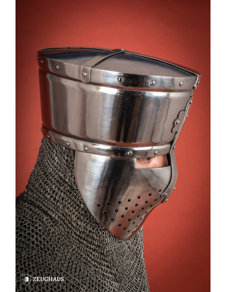 Early age crusader helmet, polished...