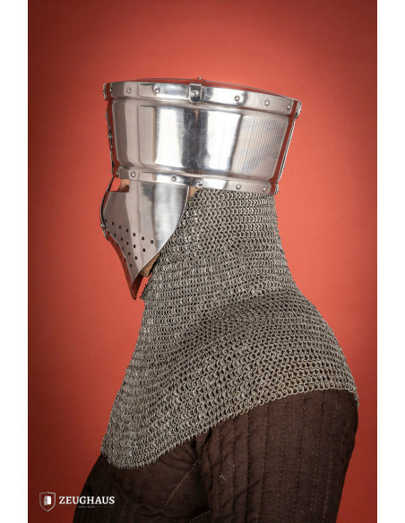 Early age crusader helmet, polished...