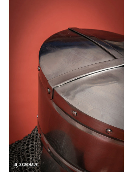 Early age crusader helmet, polished...