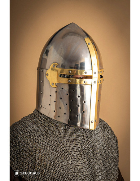 Great Sugar Loaf Templar Helm, brass...