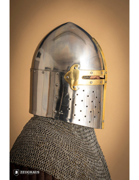 Great Sugar Loaf Templar Helm, brass...