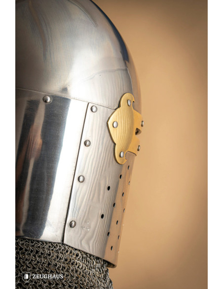 Great Sugar Loaf Templar Helm, brass...