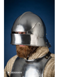German Sallet helmet of the 15th century, polished steel...