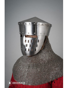 Kalota type crusader helmet, polished steel (1.6 mm.) 2