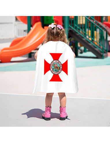 Medieval Templar reversible cape for children (63x78 cm.)