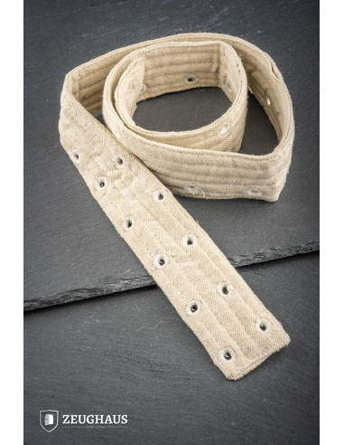 Medieval padded cotton belt, natural color