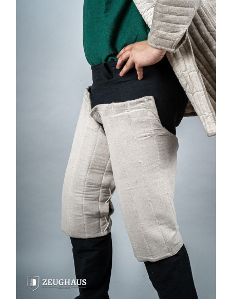 Medieval cotton padded legs, natural...