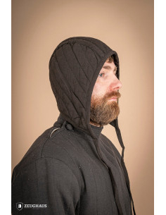 Padded cotton cap, black