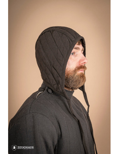 Padded cotton cap, black