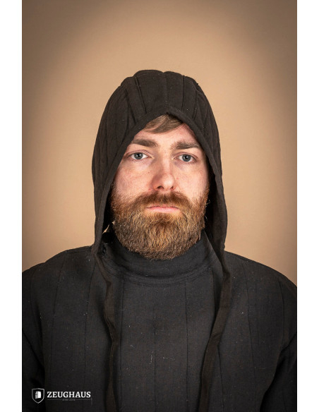 Padded cotton cap, black