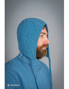 Padded cotton cap, blue