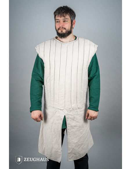 Medieval sleeveless gambeson, natural...