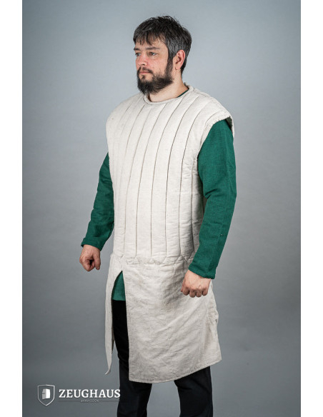 Medieval sleeveless gambeson, natural...